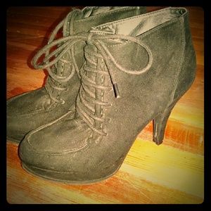 Black stiletto booties